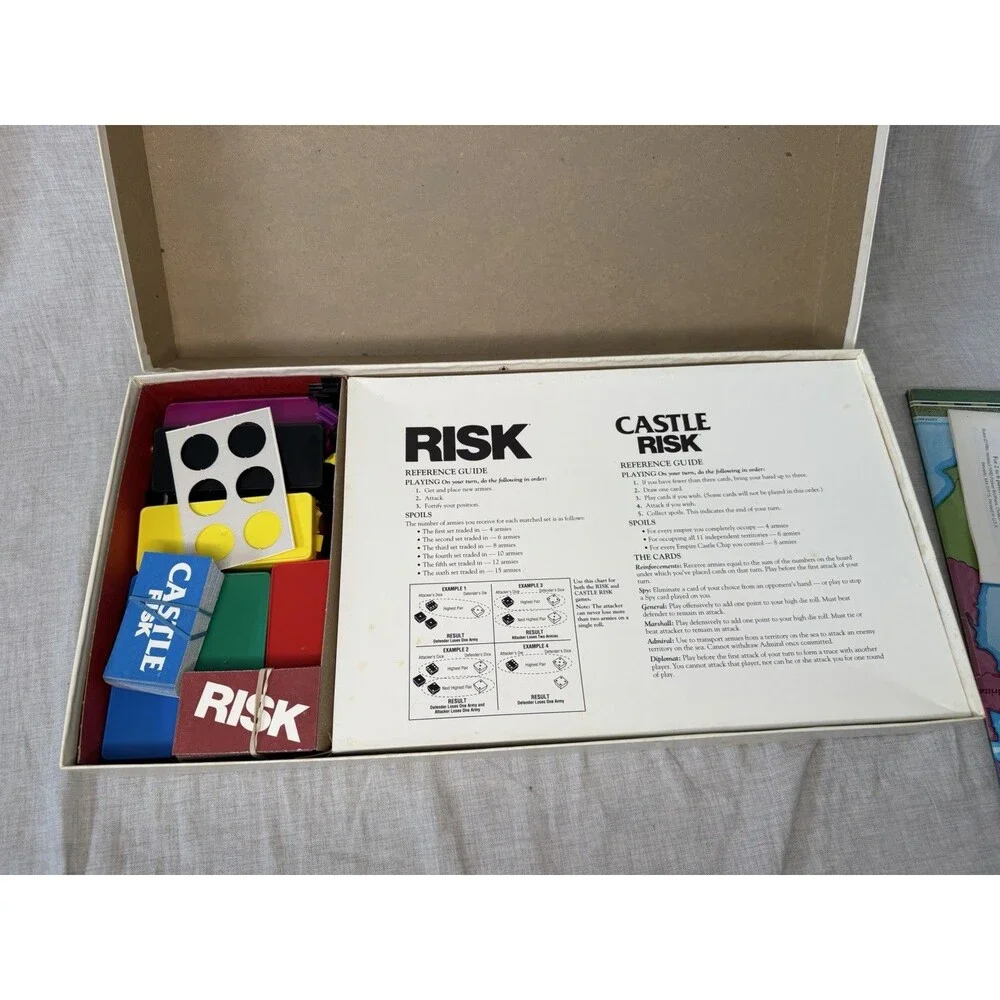 Risk and Castle Risk Parker Brothers 1990 Vintage No. 0042 Complete